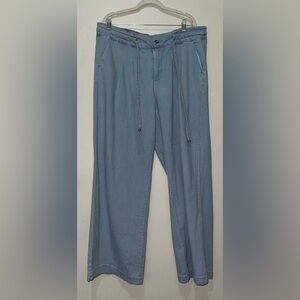 NWOT Ashley Stewart Plus size Chambray Wide Leg Pants
